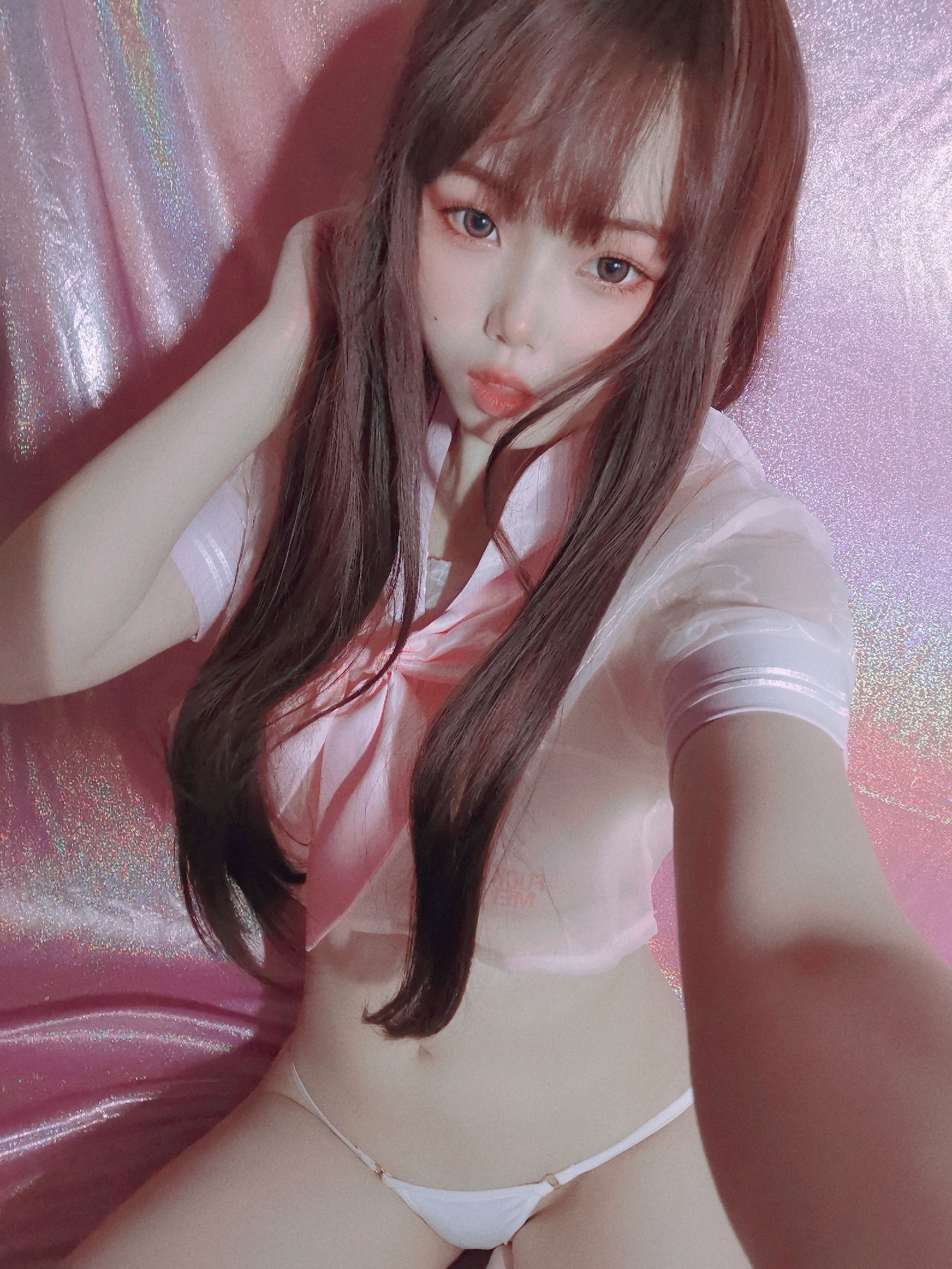 图片[1]-七月喵子 – NO.016 粉嫩的水手服 [48P]-XikXak